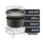 Casa si Gradina - Bucatarie si vesela - Vase pentru gatit - Tavi copt - Set 4 accesorii Tefal XA113010, 20 cm, compatibile cu friteuzele Easy Fry XXL, tava pentru pizza, vas pentru copt - Infinity.ro