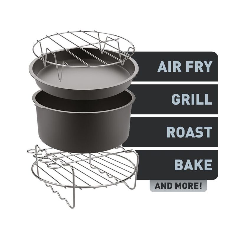 Casa si Gradina - Bucatarie si vesela - Vase pentru gatit - Tavi copt - Set 4 accesorii Tefal XA113010, 20 cm, compatibile cu friteuzele Easy Fry XXL, tava pentru pizza, vas pentru copt - Infinity.ro