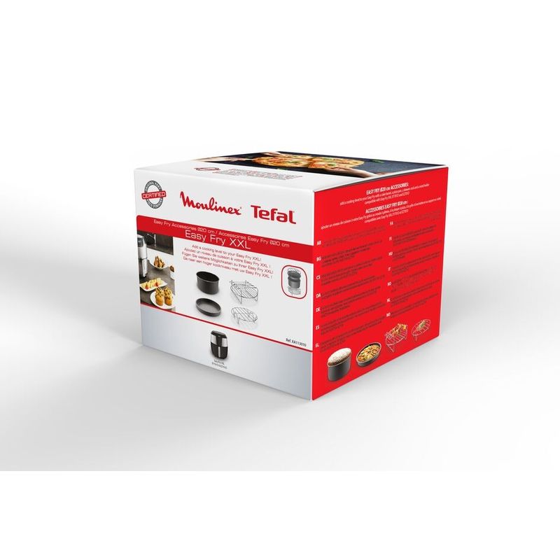 Casa si Gradina - Bucatarie si vesela - Vase pentru gatit - Tavi copt - Set 4 accesorii Tefal XA113010, 20 cm, compatibile cu friteuzele Easy Fry XXL, tava pentru pizza, vas pentru copt - Infinity.ro