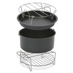 Casa si Gradina - Bucatarie si vesela - Vase pentru gatit - Tavi copt - Set 4 accesorii Tefal XA113010, 20 cm, compatibile cu friteuzele Easy Fry XXL, tava pentru pizza, vas pentru copt - Infinity.ro