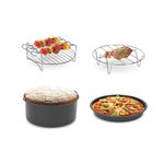 Casa si Gradina - Bucatarie si vesela - Vase pentru gatit - Tavi copt - Set 4 accesorii Tefal XA113010, 20 cm, compatibile cu friteuzele Easy Fry XXL, tava pentru pizza, vas pentru copt - Infinity.ro