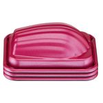 Casa si Gradina - Bucatarie si vesela - Vase pentru gatit - Tavi copt - Set 3 forme CreaBake madlene J3079904, invelis antiaderent, aluminiu, 8.3 x 6.5 cm, roz - Infinity.ro