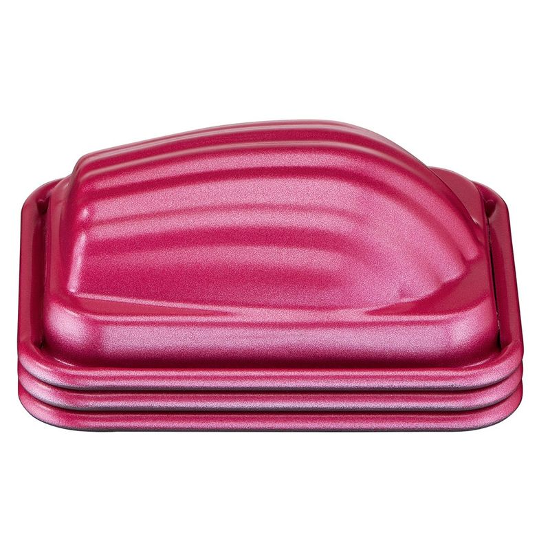 Casa si Gradina - Bucatarie si vesela - Vase pentru gatit - Tavi copt - Set 3 forme CreaBake madlene J3079904, invelis antiaderent, aluminiu, 8.3 x 6.5 cm, roz - Infinity.ro