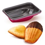 Casa si Gradina - Bucatarie si vesela - Vase pentru gatit - Tavi copt - Set 3 forme CreaBake madlene J3079904, invelis antiaderent, aluminiu, 8.3 x 6.5 cm, roz - Infinity.ro