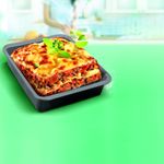 Casa si Gradina - Bucatarie si vesela - Vase pentru gatit - Tavi copt - Tava de copt Tefal Easybake J1744674, 29 x 23 cm, otel carbon, invelis antiaderent, difuzie optima a caldurii, gri - Infinity.ro