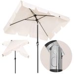 Casa si Gradina - Gradina si terasa - Umbrele si pavilioane - Umbrele - Umbrela terasa sau gradina reglabila, inclinare 2 directii, protectie UV UPF 50+, 195x122 cm, ecru - Infinity.ro