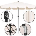 Casa si Gradina - Gradina si terasa - Umbrele si pavilioane - Umbrele - Umbrela terasa sau gradina reglabila, inclinare 2 directii, protectie UV UPF 50+, 195x122 cm, ecru - Infinity.ro