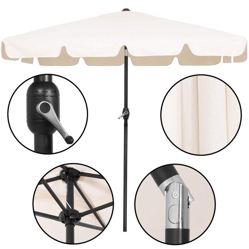 Casa si Gradina - Gradina si terasa - Umbrele si pavilioane - Umbrele - Umbrela terasa sau gradina reglabila, inclinare 2 directii, protectie UV UPF 50+, 195x122 cm, ecru - Infinity.ro