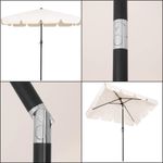 Casa si Gradina - Gradina si terasa - Umbrele si pavilioane - Umbrele - Umbrela terasa sau gradina reglabila, inclinare 2 directii, protectie UV UPF 50+, 195x122 cm, ecru - Infinity.ro