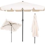 Casa si Gradina - Gradina si terasa - Umbrele si pavilioane - Umbrele - Umbrela terasa sau gradina reglabila, inclinare 2 directii, protectie UV UPF 50+, 195x122 cm, ecru - Infinity.ro