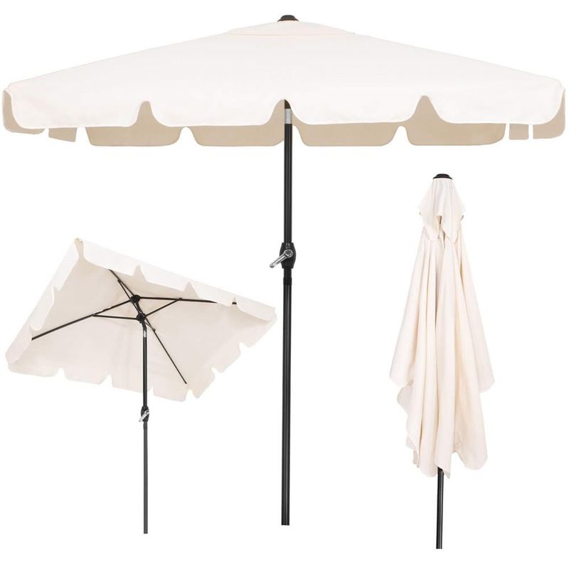 Casa si Gradina - Gradina si terasa - Umbrele si pavilioane - Umbrele - Umbrela terasa sau gradina reglabila, inclinare 2 directii, protectie UV UPF 50+, 195x122 cm, ecru - Infinity.ro