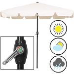 Casa si Gradina - Gradina si terasa - Umbrele si pavilioane - Umbrele - Umbrela terasa sau gradina reglabila, inclinare 2 directii, protectie UV UPF 50+, 195x122 cm, ecru - Infinity.ro