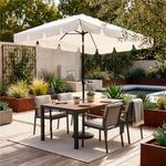 Casa si Gradina - Gradina si terasa - Umbrele si pavilioane - Umbrele - Umbrela terasa sau gradina reglabila, inclinare 2 directii, protectie UV UPF 50+, 195x122 cm, ecru - Infinity.ro