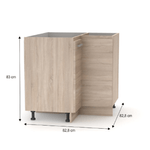 Casa si Gradina - Mobilier - Comode si corpuri - Corpuri bucatarie - Cabinet inferior de colt, stejar sonoma, universala, NOVA PLUS NOPL-061-RS - Infinity.ro
