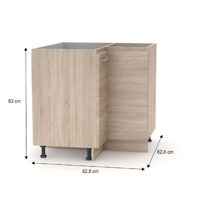 Casa si Gradina - Mobilier - Comode si corpuri - Corpuri bucatarie - Cabinet inferior de colt, stejar sonoma, universala, NOVA PLUS NOPL-061-RS - Infinity.ro