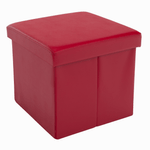 Casa si Gradina - Mobilier - Scaune si fotolii - Tabureti - Taburet pliabil, piele eco rosie, TELA NEW - Infinity.ro