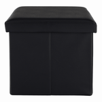 Casa si Gradina - Mobilier - Scaune si fotolii - Tabureti - Taburet pliabil, piele eco neagra, TELA NEW - Infinity.ro