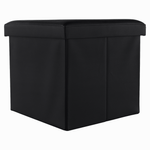 Casa si Gradina - Mobilier - Scaune si fotolii - Tabureti - Taburet pliabil, piele eco neagra, TELA NEW - Infinity.ro