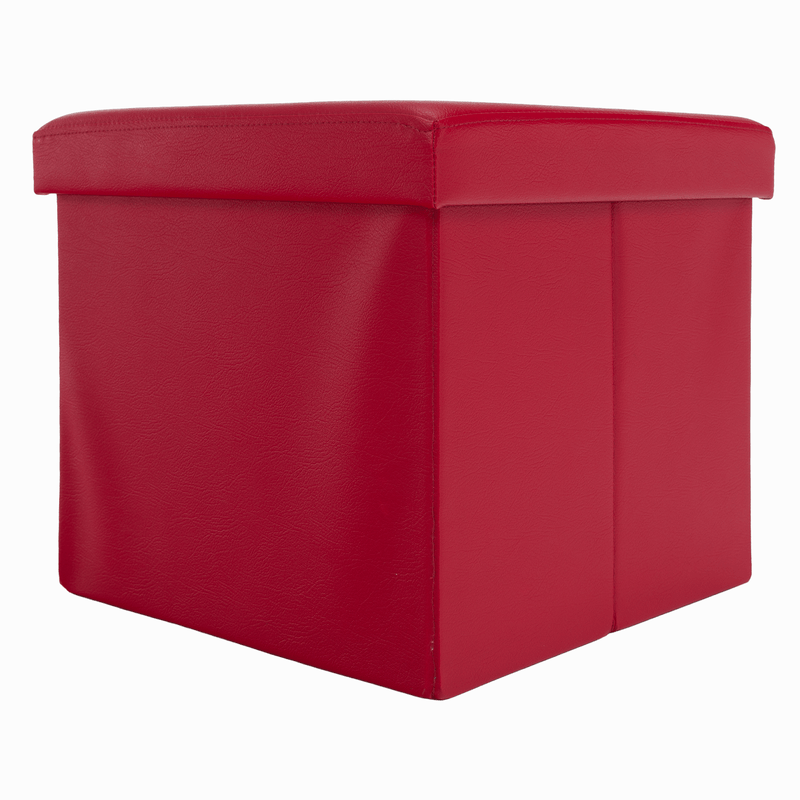 Casa si Gradina - Mobilier - Scaune si fotolii - Tabureti - Taburet pliabil, piele eco rosie, TELA NEW - Infinity.ro