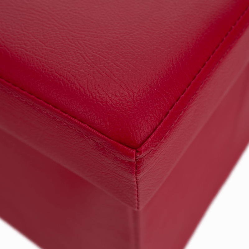 Casa si Gradina - Mobilier - Scaune si fotolii - Tabureti - Taburet pliabil, piele eco rosie, TELA NEW - Infinity.ro