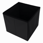 Casa si Gradina - Mobilier - Scaune si fotolii - Tabureti - Taburet pliabil, piele eco neagra, TELA NEW - Infinity.ro
