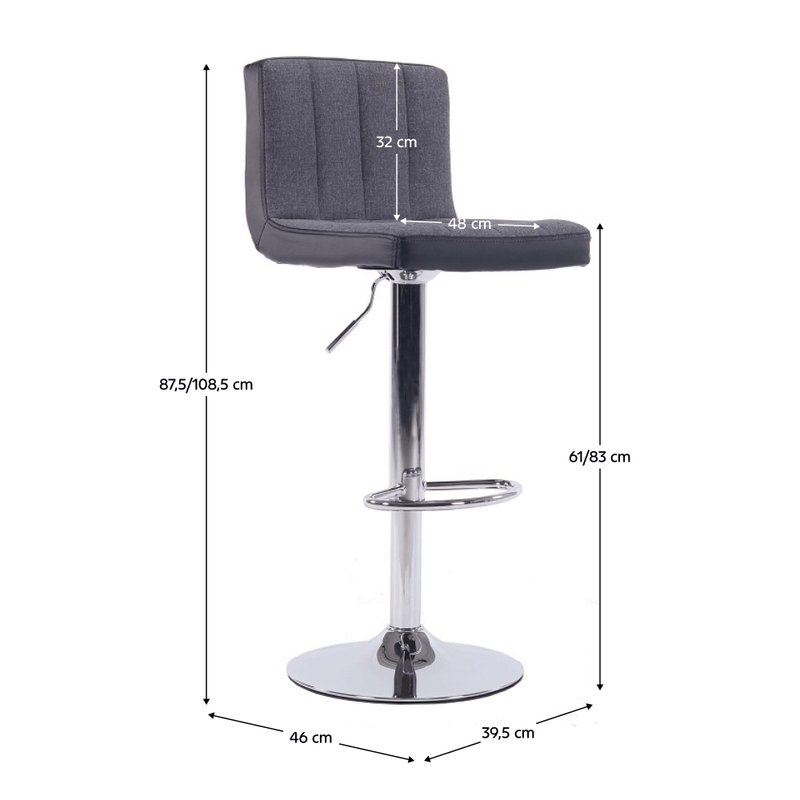 Casa si Gradina - Mobilier - Scaune si fotolii - Scaune - Scaun bar, gri/negru, HILDA - Infinity.ro
