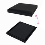 Casa si Gradina - Mobilier - Scaune si fotolii - Tabureti - Taburet pliabil, piele eco neagra, TELA NEW - Infinity.ro
