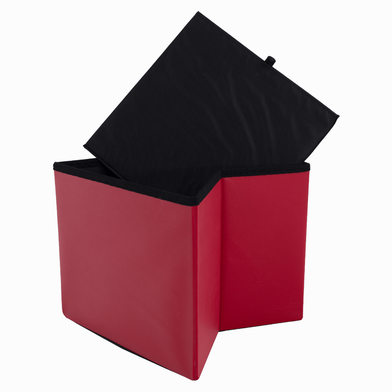 Casa si Gradina - Mobilier - Scaune si fotolii - Tabureti - Taburet pliabil, piele eco rosie, TELA NEW - Infinity.ro