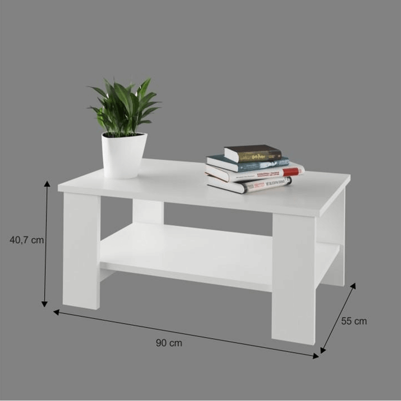 Casa si Gradina - Mobilier - Mese si birouri - Masute de cafea - Masuta de cafea, alba, BERNARDO - Infinity.ro