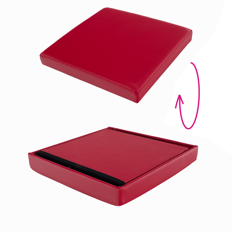 Casa si Gradina - Mobilier - Scaune si fotolii - Tabureti - Taburet pliabil, piele eco rosie, TELA NEW - Infinity.ro