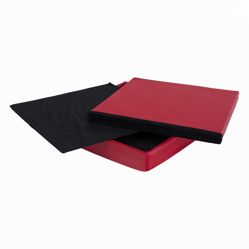 Casa si Gradina - Mobilier - Scaune si fotolii - Tabureti - Taburet pliabil, piele eco rosie, TELA NEW - Infinity.ro