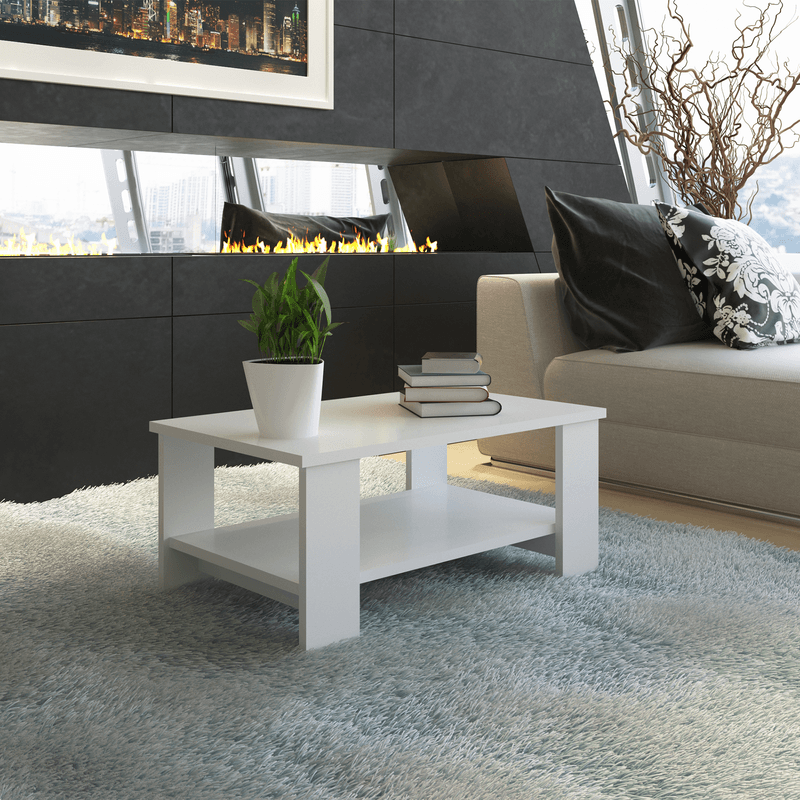 Casa si Gradina - Mobilier - Mese si birouri - Masute de cafea - Masuta de cafea, alba, BERNARDO - Infinity.ro