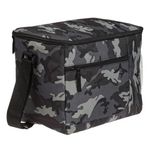 Sport si Outdoor - Camping - Bucatarie de camping - Cutii si genti frigorifice - Geanta Izoterma pentru alimente, Capacitate 16L, 31x21x25cm, Gri Camuflaj - Infinity.ro