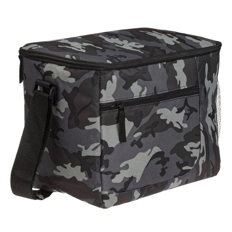 Sport si Outdoor - Camping - Bucatarie de camping - Cutii si genti frigorifice - Geanta Izoterma pentru alimente, Capacitate 16L, 31x21x25cm, Gri Camuflaj - Infinity.ro