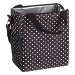 Sport si Outdoor - Camping - Bucatarie de camping - Cutii si genti frigorifice - Geanta izoterma cu fermoar, Capaccitate 8L, 21x16x24cm, Neagra cu Buline Albe - Infinity.ro