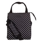 Sport si Outdoor - Camping - Bucatarie de camping - Cutii si genti frigorifice - Geanta izoterma cu fermoar, Capaccitate 8L, 21x16x24cm, Neagra cu Buline Albe - Infinity.ro