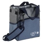 Sport si Outdoor - Camping - Bucatarie de camping - Cutii si genti frigorifice - Geanta Izoterma cu Fermoar, Capacitate 8L, 22x15x25cm, Blue Jean Antracit - Infinity.ro