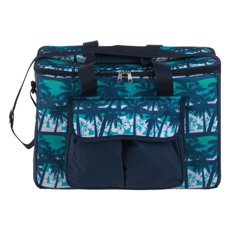 Sport si Outdoor - Camping - Bucatarie de camping - Cutii si genti frigorifice - Geanta Izoterma pentru alimente, Capacitate mare 28L, Dimensiune 42x23x29cm, Albastru-Turcoaz - Infinity.ro