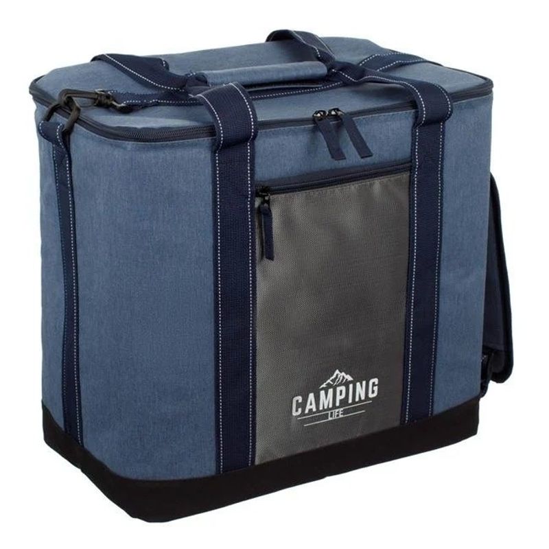 Sport si Outdoor - Camping - Bucatarie de camping - Cutii si genti frigorifice - Geanta Izoterma, Capacitate 26L, Dimensiune 40x24x28cm, Albastru Antracit - Infinity.ro