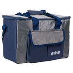 Sport si Outdoor - Camping - Bucatarie de camping - Cutii si genti frigorifice - Geanta Izoterma pentru alimente, Capacitate 28L, Dimensiunne 42x23x29cm, Albastru cu Gri - Infinity.ro