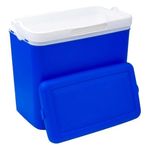 Sport si Outdoor - Camping - Bucatarie de camping - Cutii si genti frigorifice - Lada Frigorifica Portabila, pentru Camping sau plaja, 24L, cu Capac, 38x21x37cm, Albastru - Infinity.ro
