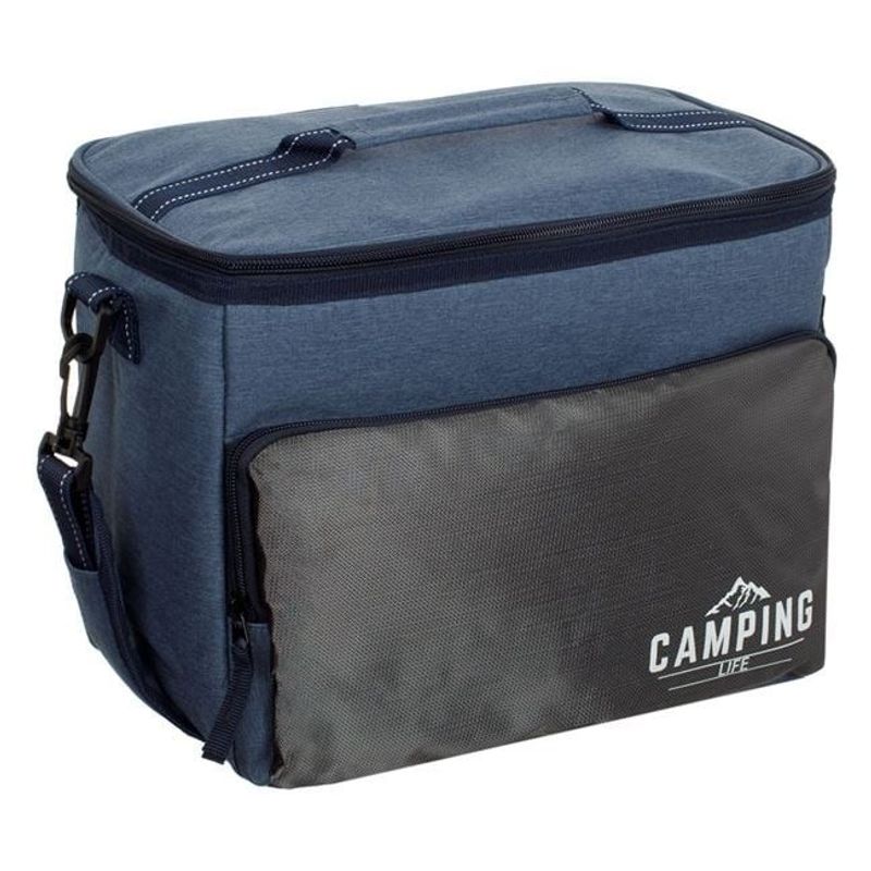 Sport si Outdoor - Camping - Bucatarie de camping - Cutii si genti frigorifice - Geanta izoterma pentru alimente, Capacitate 12L, Dimensiune 30x18x24cm, Blue Jeans Antracit - Infinity.ro
