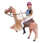 Jucarii, Copii si Bebe - Jucarii si jocuri - Papusi si accesorii - Papusi - Papusa manechin cu cal de echitatie si accesorii incluse - Infinity.ro