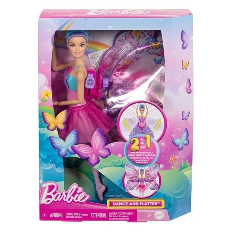 Jucarii, Copii si Bebe - Jucarii si jocuri - Papusi si accesorii - Papusi - Papusa Barbie balerina cu transformare in fluture - Infinity.ro