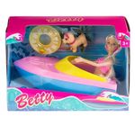 Jucarii, Copii si Bebe - Jucarii si jocuri - Papusi si accesorii - Papusi - Papusa Manechin Betty cu costum de baie si barca, 2 accesorii incluse, varsta 3+ ani - Infinity.ro
