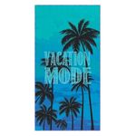 Casa si Gradina - Textile si covoare - Textile baie - Prosoape - Prosop pentru Plaja, Model Palmieri, din Microfibre, Uscare Rapida, 180x100cm, Albastru - Infinity.ro
