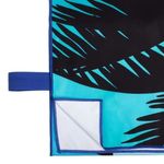 Casa si Gradina - Textile si covoare - Textile baie - Prosoape - Prosop pentru Plaja, Model Palmieri, din Microfibre, Uscare Rapida, 180x100cm, Albastru - Infinity.ro