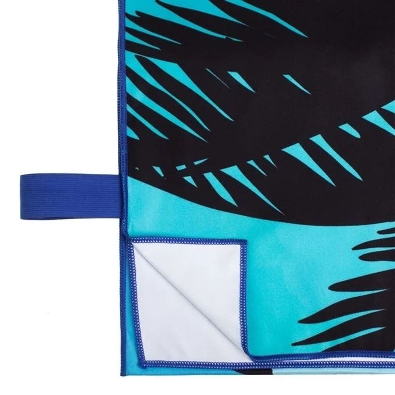 Casa si Gradina - Textile si covoare - Textile baie - Prosoape - Prosop pentru Plaja, Model Palmieri, din Microfibre, Uscare Rapida, 180x100cm, Albastru - Infinity.ro