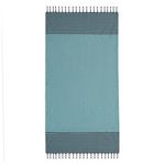 Casa si Gradina - Textile si covoare - Textile baie - Prosoape - Prosop hamam cu modele geometrice si franjuri, Material bumbac, Dimensiune 180x100cm, Verde Menta cu Gri - Infinity.ro