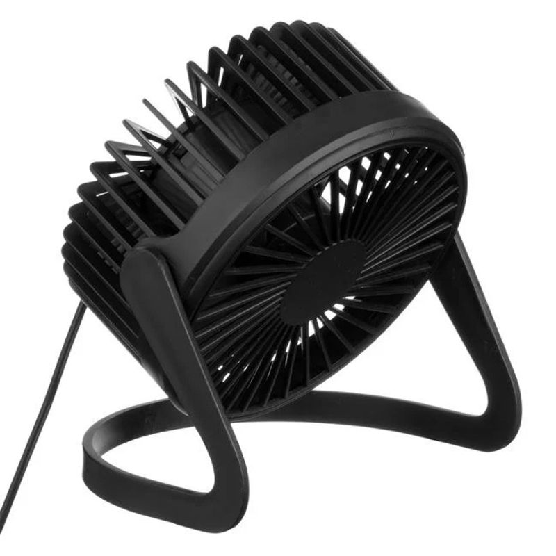 Electronice si Electrocasnice - Climatizare si sisteme de incalzire - Aparate racire aer - Ventilatoare - Ventilator de masa cu incarcare USB, Dimensiune 14x11x15cm, Negru - Infinity.ro